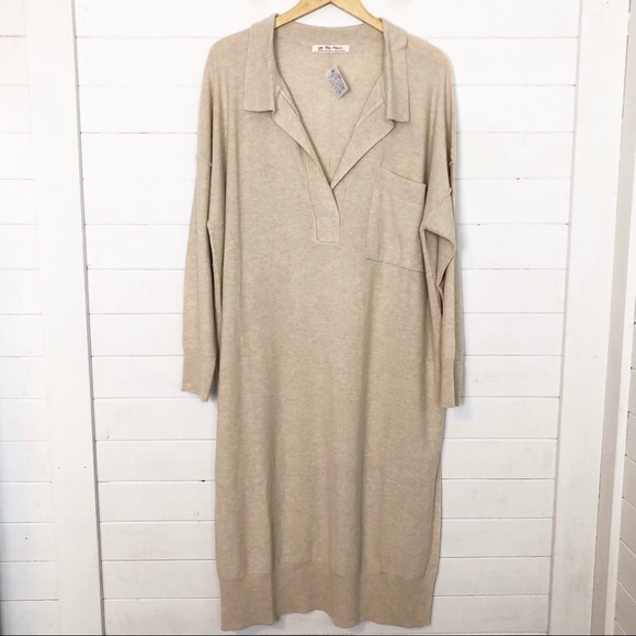 Free People Dana Luxe Cashmere Polo Sweater Dress - Picture 4 of 8